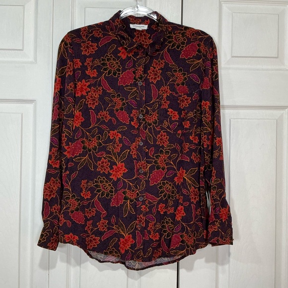 beachlunchlounge Tops - 🍓 Beach Lunch Lounge Beachlunchlounge Floral Button Down Long Sleeve Shirt - XL